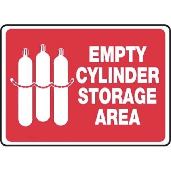 Accuform SAFETY SIGN EMPTY CYLINDER STORAGE MCPG510XT MCPG510XT - main